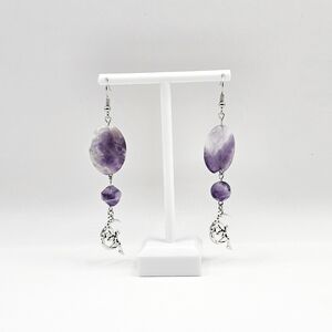 Handmade Amethyst Fairy Dangle Earrings